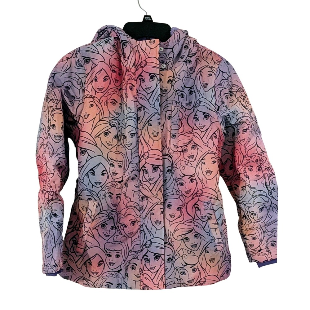 Disney‎ Princess Ombre Sherpa Lined Winter Jacket Girls Large 9/10 NEW